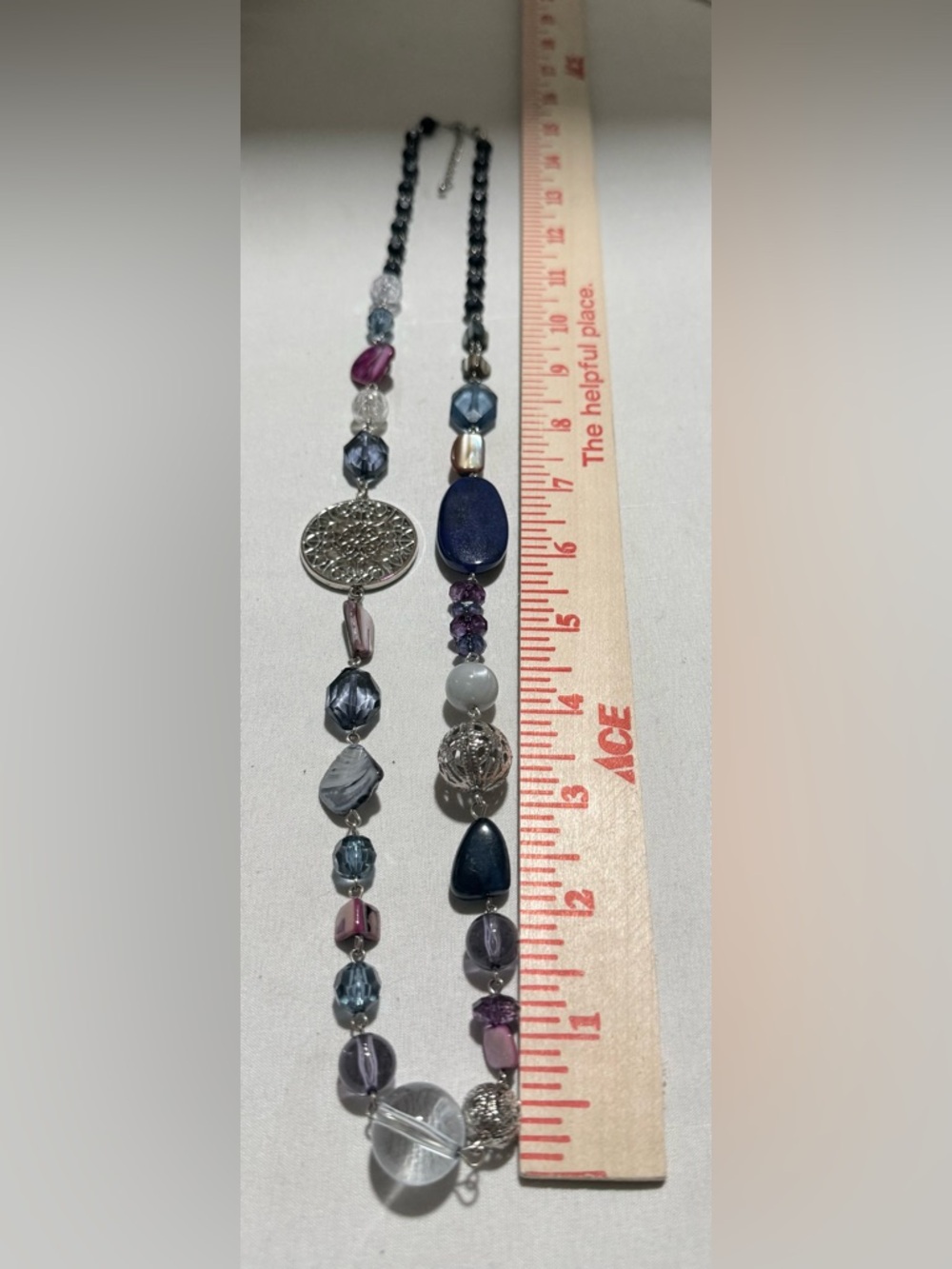 Multi-Color Glass Bead Statement Necklace - Women Jewelry - Picture 4 of 6